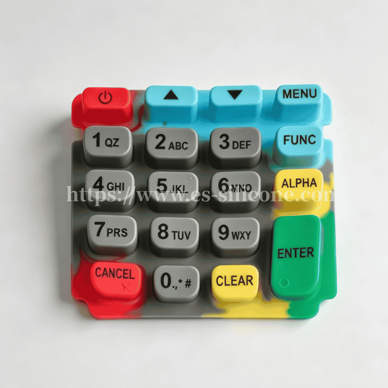 Silkesskärmad flerfärgad POS-tangentbord med hållbar finish